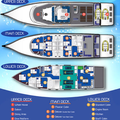 DYKSAFARI - 10 dagar/ 9 nätter - M/V ANDAMAN QUEEN - Phi Phi, Shark Point, Koh Haa, Hin Daeng, Hin Muang, Koh Lipe, Similan, Koh Bon, Tachai, Surin, Richelieu Rock  (max 32 dyk)